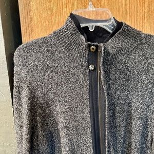 Tasso Elba - 100% Lambswool Zip-up Sweater - Men’s Medium